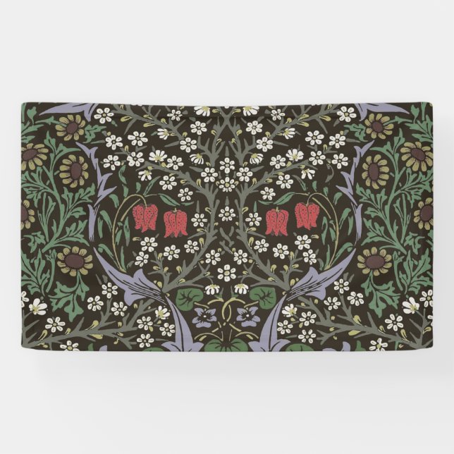 William Morris Blackthorn Tapestry Floral Banner (Horizontal)