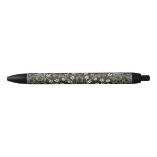 William Morris Blackthorn Tapestry Floral Black Ink Pen