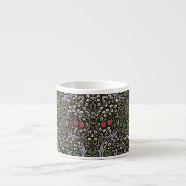 William Morris Blackthorn Tapestry Floral Espresso Cup (Front)