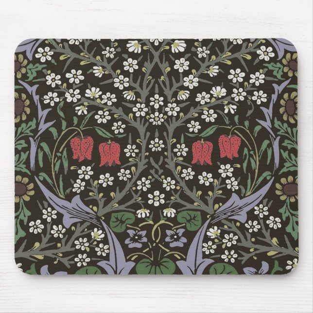 William Morris Blackthorn Tapestry Floral Mouse Mat (Front)