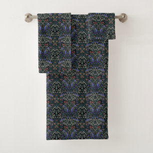 William Morris Blackthorn Victorian Gothic Bath Towel Set