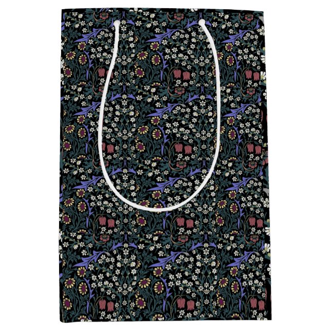 William Morris Blackthorn Victorian Wallpaper Medium Gift Bag (Front)