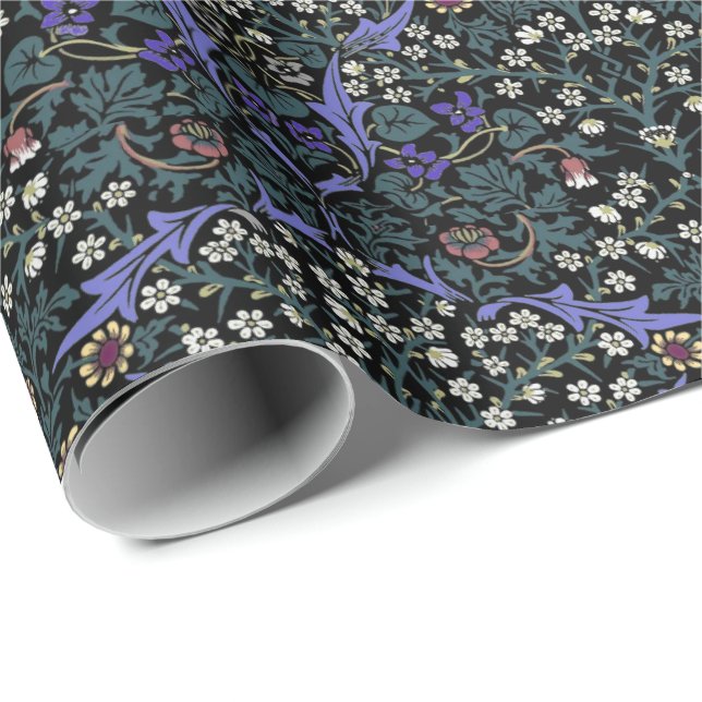 William Morris Blackthorn Victorian Wallpaper Wrapping Paper (Roll Corner)