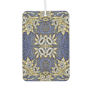 William Morris Blue and Gold Tulip Willow Design Car Air Freshener