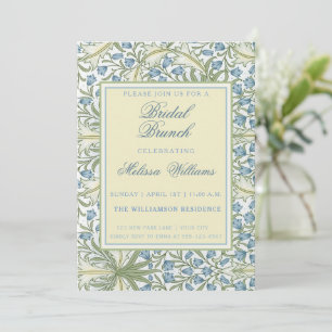 William Morris - Blue Bellflowers Bridal Brunch Invitation
