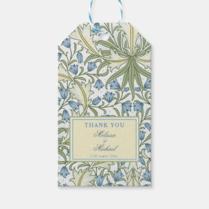 William Morris, Blue Bellflowers Wedding Thank You Gift Tags