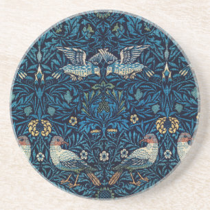 William Morris Blue Birds Floral Tapestry Classic Coaster