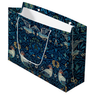 William Morris Blue Birds Floral Tapestry Classic Large Gift Bag