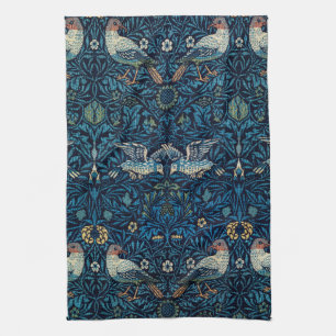William Morris Blue Birds Floral Tapestry Classic Tea Towel