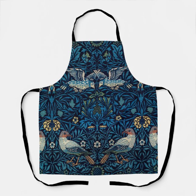 William Morris Blue Birds Tapestry Classic Apron (Front)