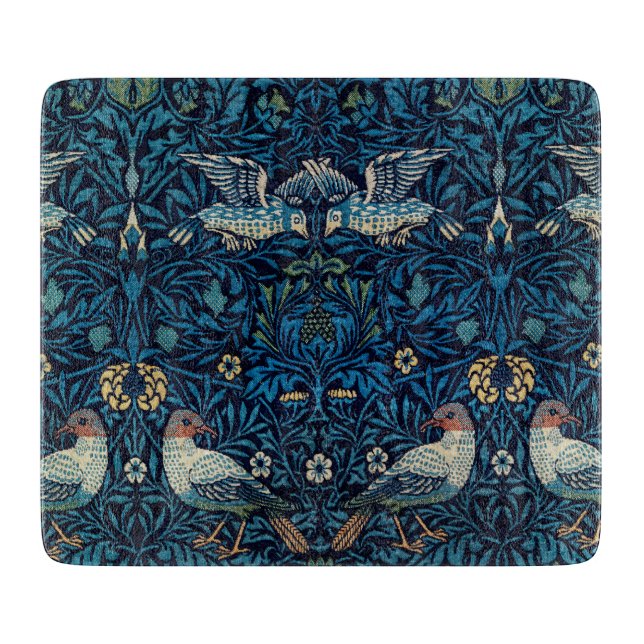 William Morris Blue Birds Tapestry Classic Cutting Board (Front)