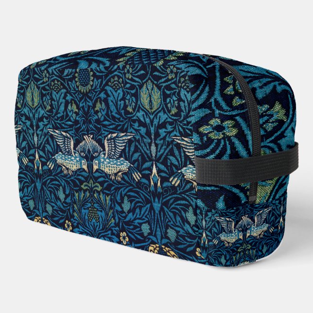 William Morris Blue Birds Tapestry Classic Dopp Kit (Left Corner)