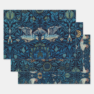 William Morris Blue Birds Tapestry Classic Wrapping Paper Sheet