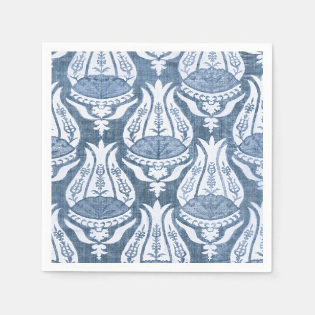 William Morris Blue Floral Pattern Classic Napkin (Front)