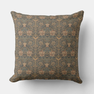 William Morris: Blue Honeysuckle Throw Pillow