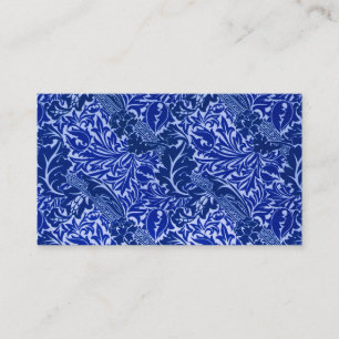 William Morris Blue Leaves Reception Seating Card
