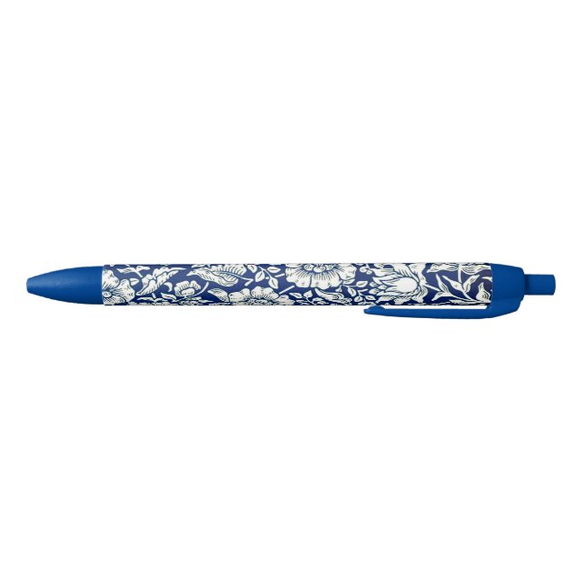 William Morris - Blue Mallow Black Ink Pen (Bottom)