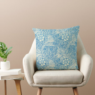 William Morris Blue Marigold 1-Side Floral Pattern Cushion