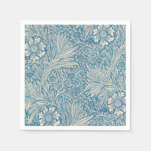 William Morris - Blue Marigold Floral Napkin
