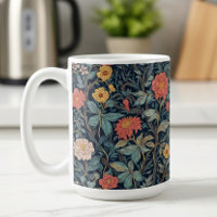 William Morris Blue Teal Arts & Crafts Floral
