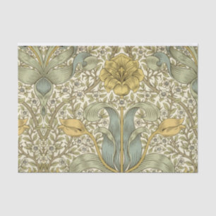 William Morris Blue Yellow Floral Tissue Paper