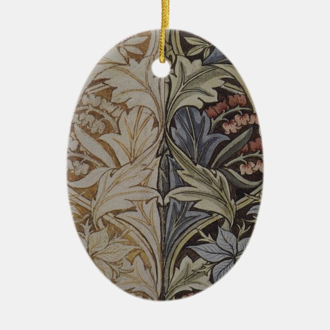 William Morris Bluebell Tapestry Botanical Classic Ceramic Tree Decoration (Front)