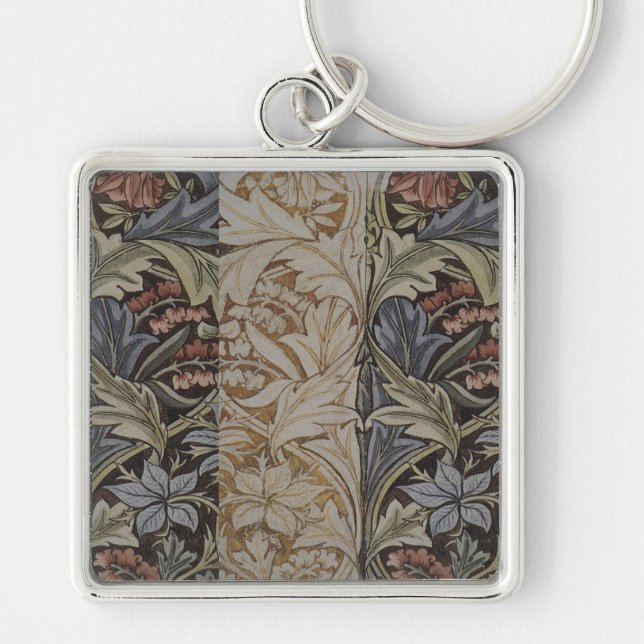 William Morris Bluebell Tapestry Botanical Classic Key Ring (Front)