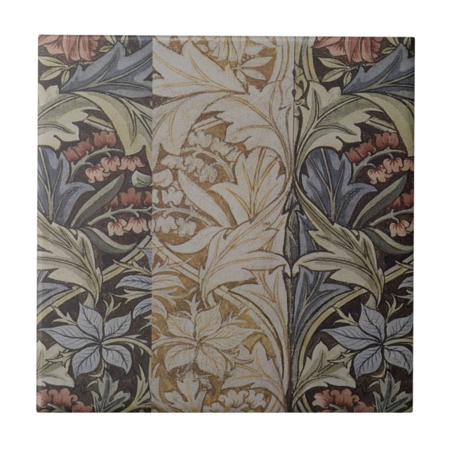 William Morris Bluebell Tapestry Botanical Classic Tile (Front)
