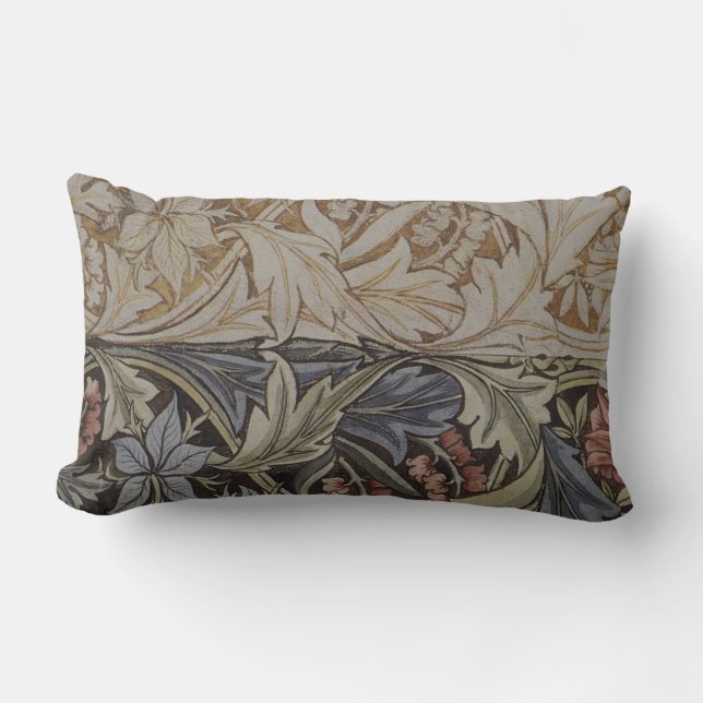 William Morris Bluebell Tapestry Design Lumbar Cushion (Front)