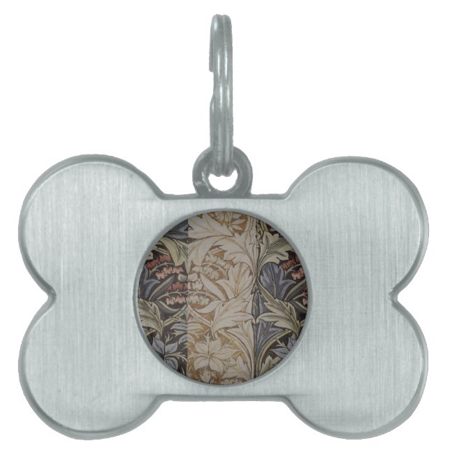 William Morris Bluebell Tapestry Design Pet Tag (Front)