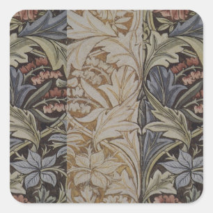 William Morris Bluebell Tapestry Design Square Sticker