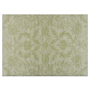 William Morris Borage vintage soft green damask Cutting Board