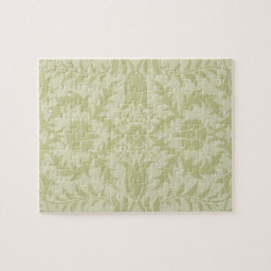 William Morris Borage vintage soft green damask Jigsaw Puzzle
