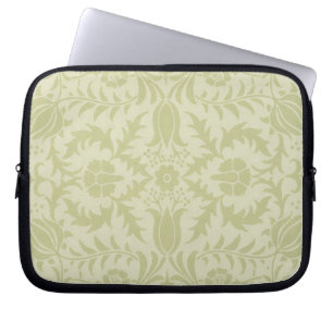 William Morris Borage vintage soft green damask Laptop Sleeve