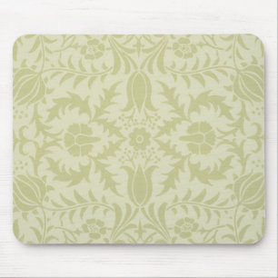 William Morris Borage vintage soft green damask Mouse Mat