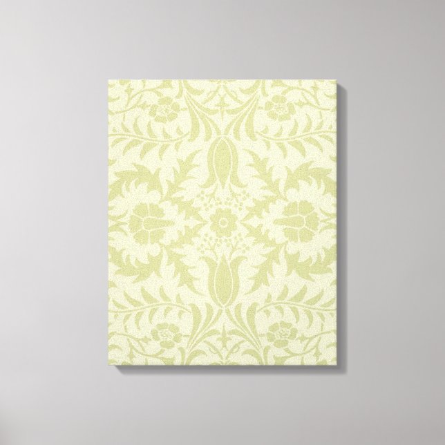 William Morris Borage Wedding Soft Green Canvas Print (Front)