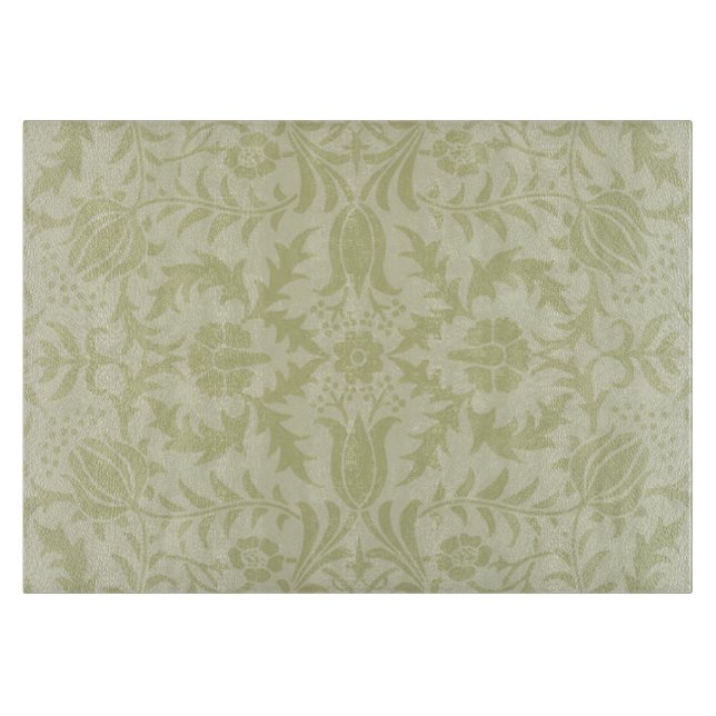 William Morris Borage Wedding Soft Green Cutting Board (Front)