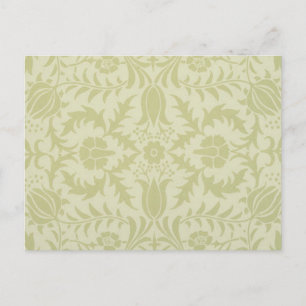 William Morris Borage Wedding Soft Green Postcard