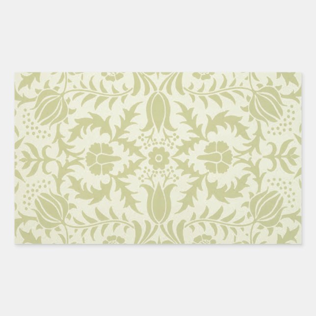 William Morris Borage Wedding Soft Green Rectangular Sticker (Front)