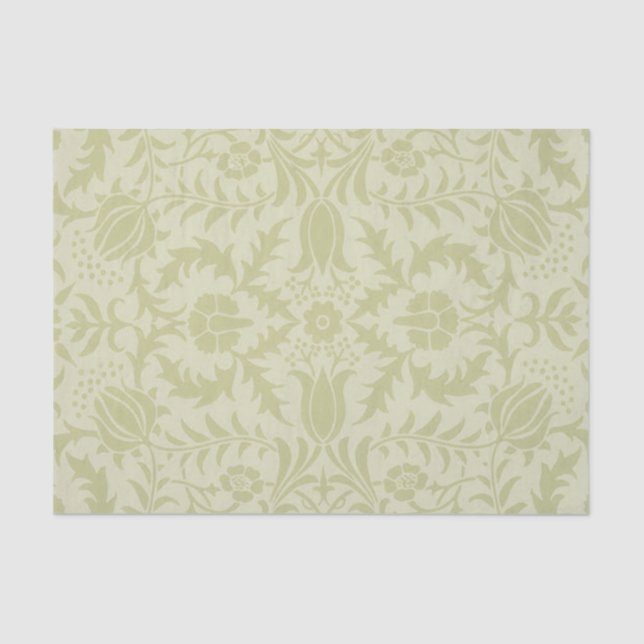 William Morris Borage Wedding Soft Green Tissue Paper (Front)