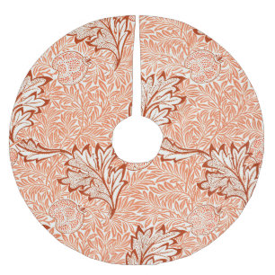 William Morris Botanical Apple Design Brushed Polyester Tree Skirt