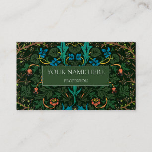 WILLIAM MORRIS BOTANICAL PATTERN BUSINESS CARD