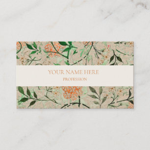 WILLIAM MORRIS BOTANICAL PATTERN BUSINESS CARD