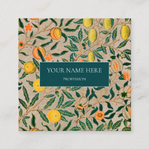 WILLIAM MORRIS BOTANICAL PATTERN BUSINESS CARD