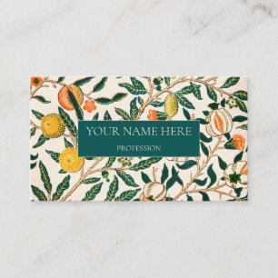 WILLIAM MORRIS BOTANICAL PATTERN BUSINESS CARD