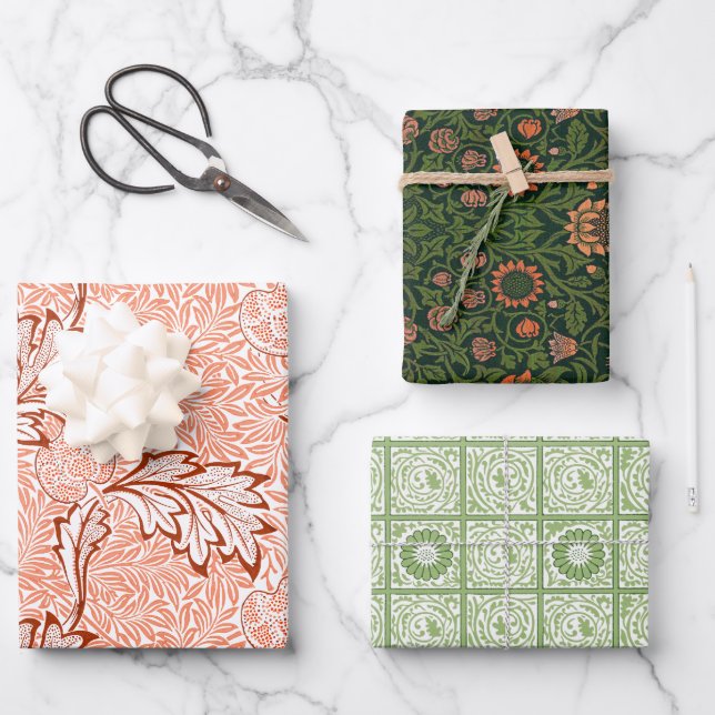 William Morris Botanical  Wrapping Paper Sheet (Front)