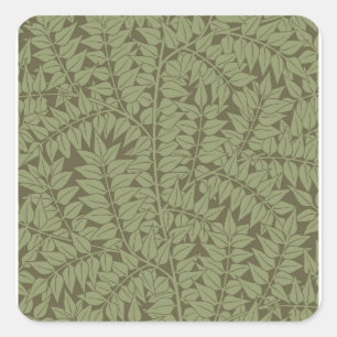 William Morris Branch Art Nouveau Classic Design Square Sticker
