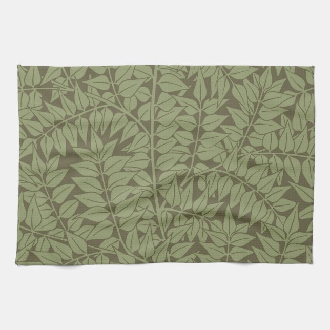 William Morris Branch Art Nouveau Classic Design Tea Towel (Horizontal)