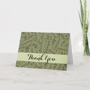 William Morris Branch Art Nouveau Classic Design Thank You Card