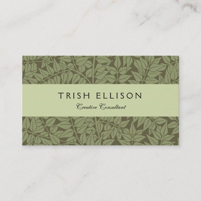 William Morris Branch Leaves Wallpaper Business Card (Front)